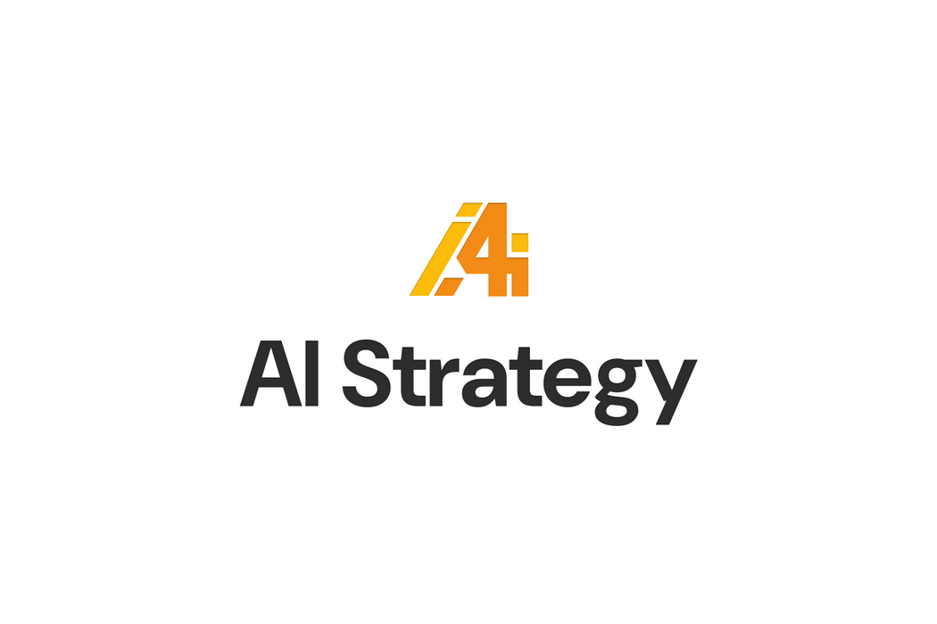Our AI transformation consulting firm logo shows how to build an AI strategy & where to start with AI. It depicts AI business strategy consulting & AI strategy services for enterprises. An A guides AI strategy for CEOs & AI strategy for operations leaders. Gold marks an AI discovery workshop, AI readiness assessment & AI use case identification. Paths trace an AI ROI roadmap, AI investment strategy, AI prioritization framework, AI governance framework & AI first company strategy.