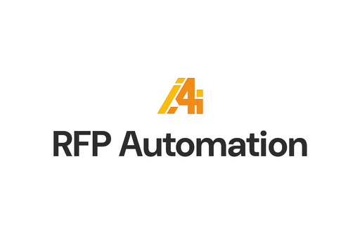 This clean graphic features a bold stylized logo in vibrant orange and gold, centered above the text "RFP Automation" in a sleek black font. It visually represents cutting-edge RFP automation software designed to streamline your business workflows. By leveraging advanced AI RFP response automation and automated proposal writing, this powerful RFP response AI tool significantly reduces manual effort. Ultimately, our seamless bid management automation ensures faster, more accurate winning bids.